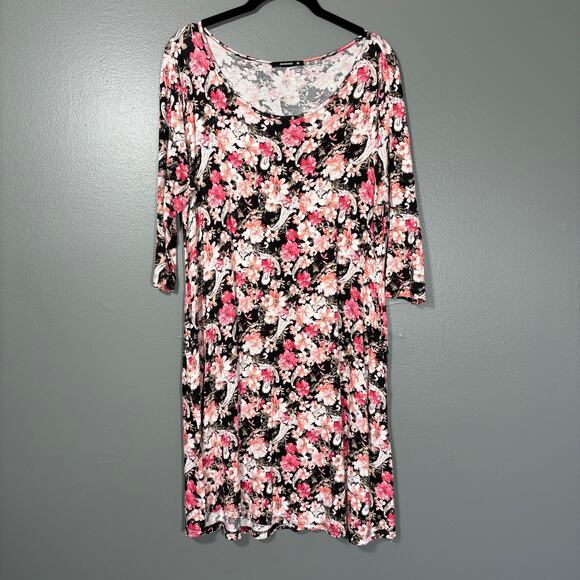 Annabelle Women's Cottagecore Pink Floral T-Shirt Dress - Size Medium - Grunge - Picture 1 of 6